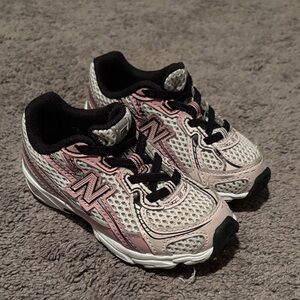 New Balance Kids' Pink and Gray Sneakers